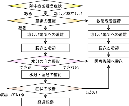 現場での熱中症の応急処置